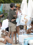 Laeticia Hallyday seen enjoying Valentine's Day on the sun with Jalil Lespert in St Barths