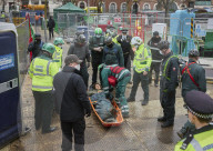 Swampy’s eco-warrior son grinned as he was carried away from the HS2 tunnel underneath London Euston station after 22 days underground.
