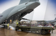 RAF transport Oxford AstraZeneca vaccine to Ascension Island in the South Atlantic Ocean
