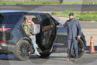 Reese Witherspoon is seen departing from a Los Angeles airport in a private jet.