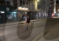 Scenes from the West End in London during lockdown