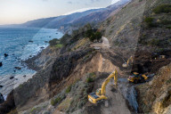 NEWS -  Bauabarbeiten am beschädigten Highway 1 in Big Sur, Kalifornien