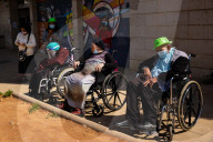 Orthodox Jews celebrate Purim in Bnei Brak