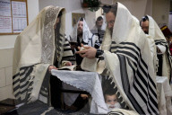 Orthodox Jews celebrate Purim in Bnei Brak