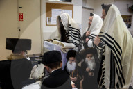 Orthodox Jews celebrate Purim in Bnei Brak