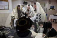 Orthodox Jews celebrate Purim in Bnei Brak
