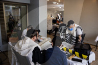 Orthodox Jews celebrate Purim in Bnei Brak