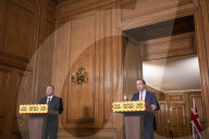 Health Secretary Matt Hancock gives Downing Street Press