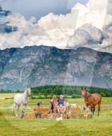 FEATURE -  'Farmily': Familienporträts mit Tieren 
