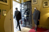 Rishi Sunak UK Chancellor of the Exchequer leaving No.11 to deliver the budget 