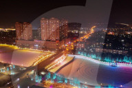 FEATURE - Hell erleuchtete Nachtszenerie in Bole City, Provinz Xinjiang, China