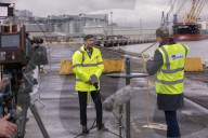 Rishi Sunak UK Chancellor of the Exchequer visits Tees Dock.