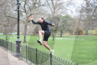 Matt Hancock exercising today.