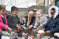 Schools Minister Nick Gibb at Goldfinch School today in Streatham