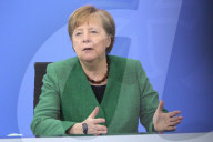 NEWS - Angela Merkel bei der Presekonferenz nach dem 13. Integrationsgipfel in Berlin