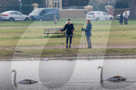 Members of the public enjoy a walk on Wimbledon Common as Stage 1 of easing of lockdown begings today. 