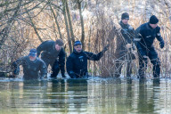 Specialist police diver unit searches ponds on Clapham Common this morning as the hunt for missing Londoner, Sarah Everard 33 continues.