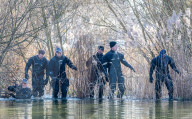Specialist police diver unit searches ponds on Clapham Common this morning as the hunt for missing Londoner, Sarah Everard 33 continues.