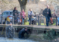Specialist police diving unit searches ponds on Clapham Common this morning as the hunt for missing Londoner, Sarah Everard 33 continues.