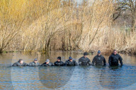 Specialist police diver unit searches ponds on Clapham Common this morning as the hunt for missing Londoner, Sarah Everard 33 continues.