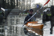 Kayaking on the River Stort in Essex during lockdown 2.0 in the UK.