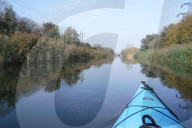 Kayaking on the River Stort in Essex during lockdown 2.0 in the UK.