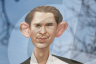 NEWS - Riesige Haderer-Karikatur in Wien zeigt "herzlosen" Bundeskanzler Sebastian Kurz