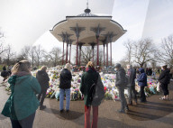 Floral & written tributes for Sarah Everard left by hundreds of Londoners laying flowers at a bandstand in Clapham Common, London.