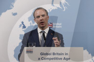 Foreign Secretary Dominic Raab gives a speech at the Aspen