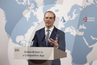 Foreign Secretary Dominic Raab gives a speech at the Aspen