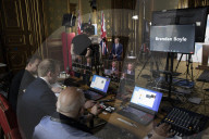 Foreign Secretary Dominic Raab gives a speech at the Aspen