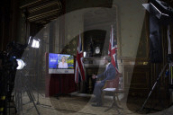 Foreign Secretary Dominic Raab gives a speech at the Aspen