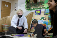 Prime Minister Boris Johnson visit's Monkey Puzzle Nursery
