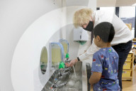 Prime Minister Boris Johnson visit's Monkey Puzzle Nursery
