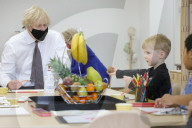 Prime Minister Boris Johnson visit's Monkey Puzzle Nursery