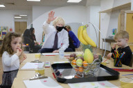 Prime Minister Boris Johnson visit's Monkey Puzzle Nursery