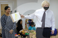 Prime Minister Boris Johnson visit's Monkey Puzzle Nursery