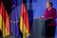 NEWS - Coronavirus: Bundeskanzlerin Merkel nach dem virtuellen EU-Gipfel im Berliner Kanzleramt