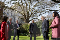 Prime Minister Boris Johnson with MPs sanctioned by China