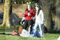 People meeting up today after lockdown restrictions end in Primrose Hill.