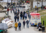 Walkers in Richmond as the “Stay at Home” advice ends on Monday.