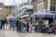 Members of the public in Putney as the “Stay at Home” advice ends on Monday.