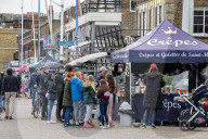 Members of the public in Putney as the “Stay at Home” advice ends on Monday.