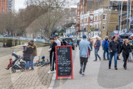 Members of the public in Putney as the “Stay at Home” advice ends on Monday.