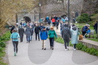Walkers in Richmond as the “Stay at Home” advice ends on Monday.