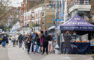 Members of the public in Putney as the “Stay at Home” advice ends on Monday.