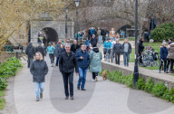 Walkers in Richmond as the “Stay at Home” advice ends on Monday.