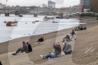 Members of the public in Putney as the “Stay at Home” advice ends on Monday.
