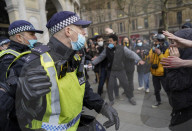 Kill the Bill protest against the government's proposed Police, Crime, Sentencing and Courts Bill takes place in London