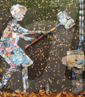 FEATURE - Tom Yates sammelt Abfälle und verwandelt sie in seinem Garten in Kunstwerke